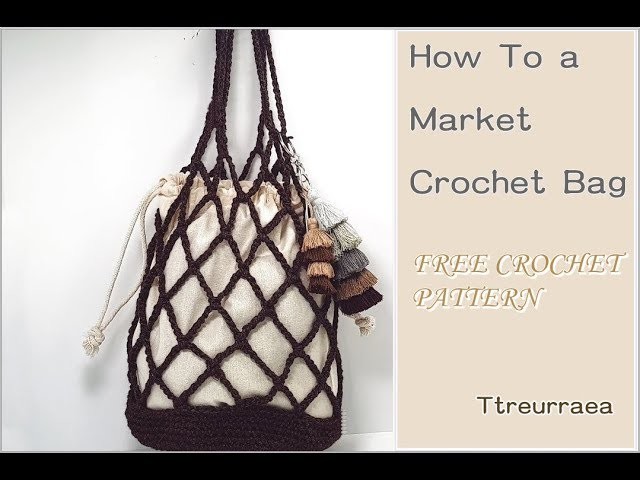 Crochet Bag.How To a Crochet Market  bag(English subtitles provided