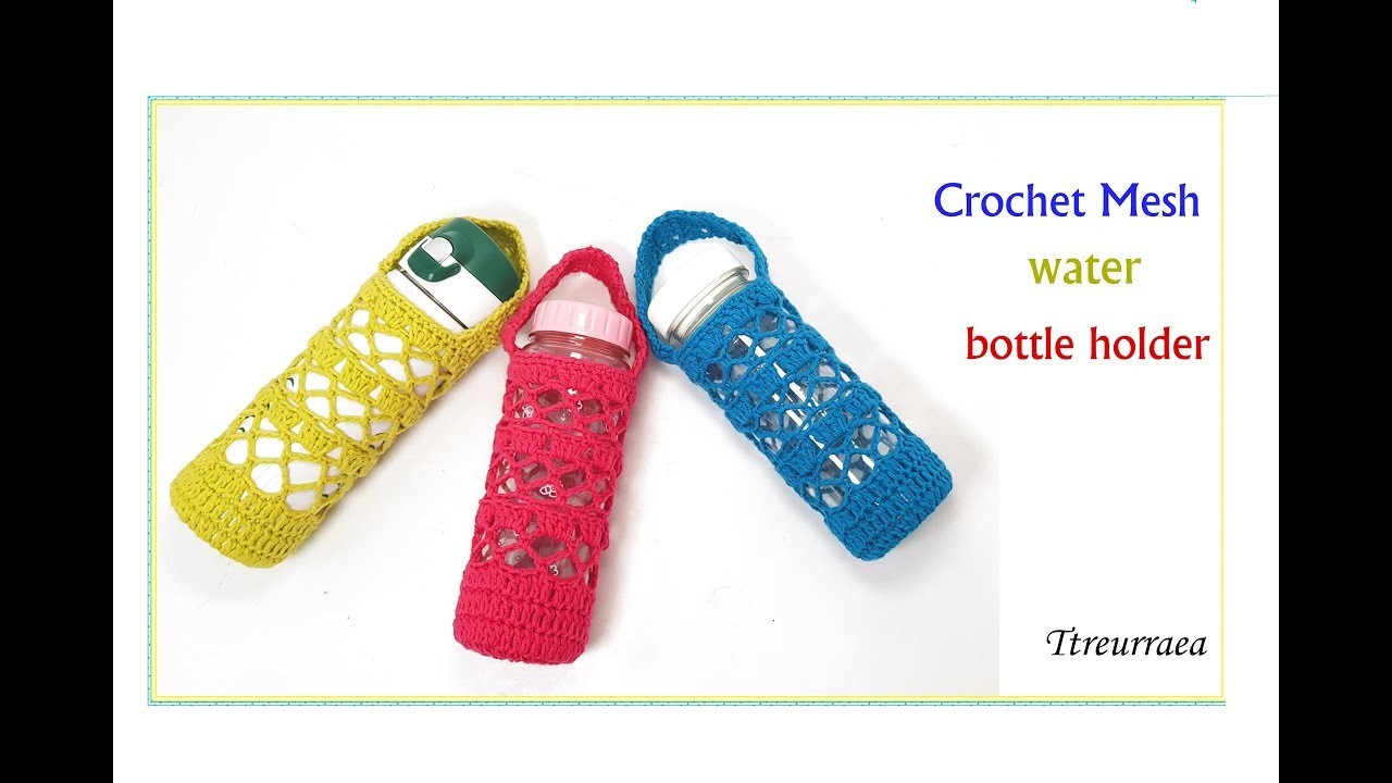 Crochet bottle cover.Patterns and English subtitles provided