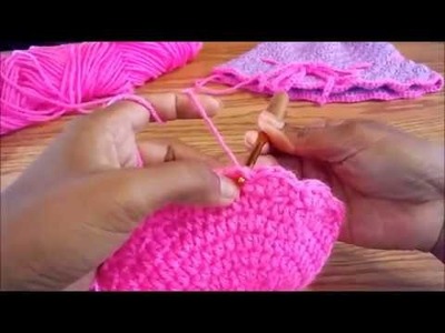 Crochet shell baby  cloche part 2