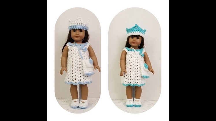Crochet Shell Dress for American Girl Doll