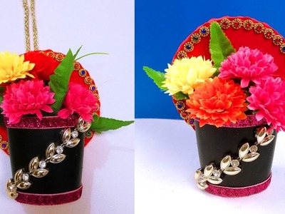 DIY Flower vase - Homemade decorative items from waste material - Best out of waste