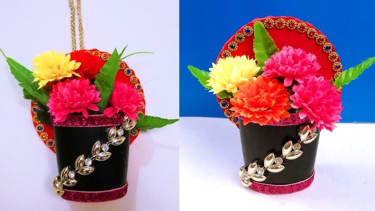 DIY Flower vase - Homemade decorative items from waste material - Best out of waste