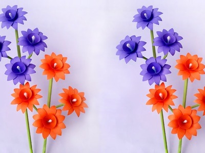 DIY: How to make amazing flower stick for room decor !! DIY-Flower Stick.DIY-Paper Flowers