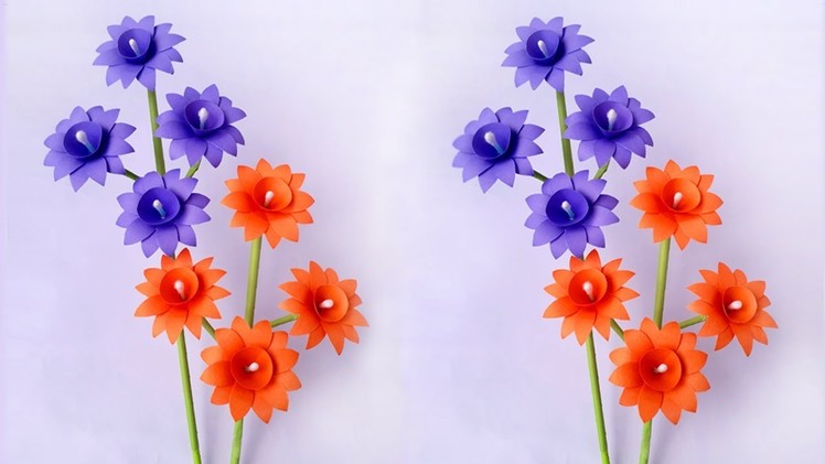DIY: How to make amazing flower stick for room decor !! DIY-Flower Stick.DIY-Paper Flowers