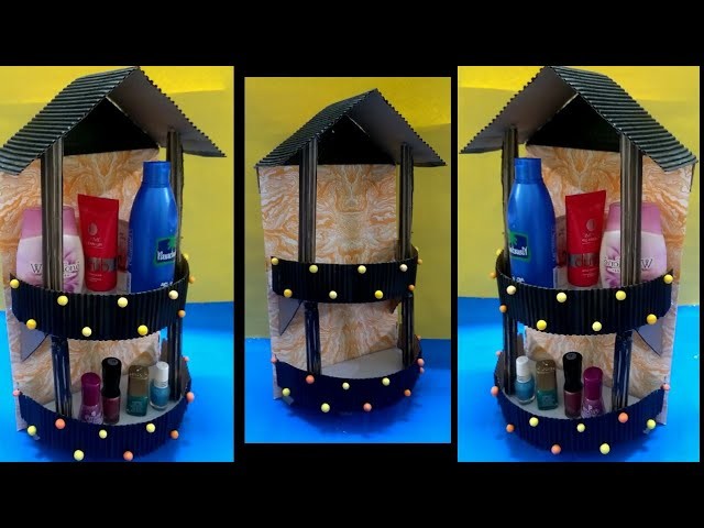 DIY ll Beautiful Multipurpose organiser. rack made with cardboard