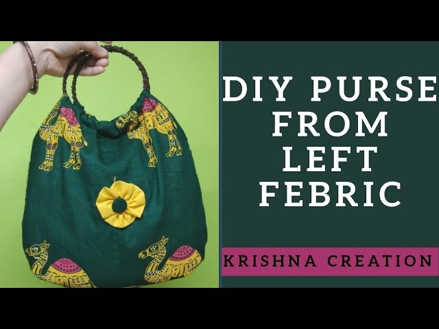 DIY Purse making from left over febric #5MIN || designer Ladies purse making