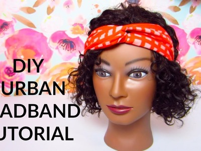 DIY Turban Headband Tutorial Using Woven Fabric Scraps