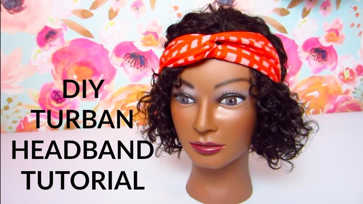 DIY Turban Headband Tutorial Using Woven Fabric Scraps
