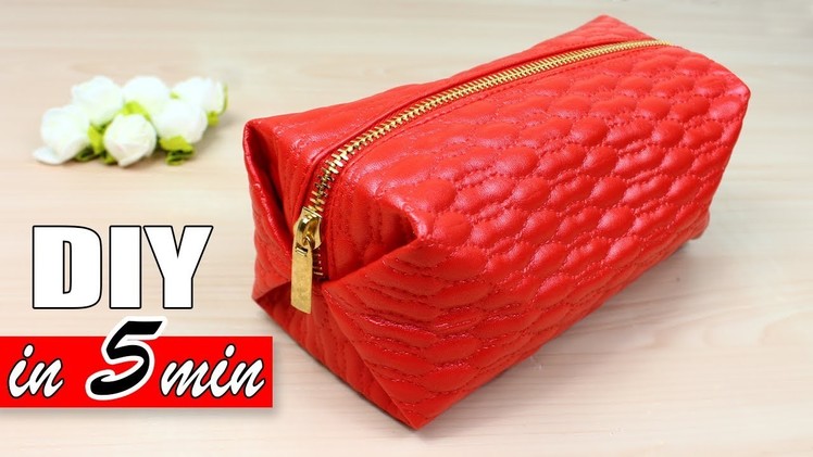 DIY ZIPPER AWESOME BAG SUPER FAST & EASY ~ Travel & Cosmetic Bag ~ Handmade Gift Idea