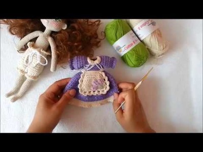 Doll dress crochet. Lady dress