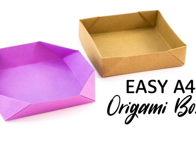 Easy Origami Box Tutorial - DIY Boxes - Paper Kawaii