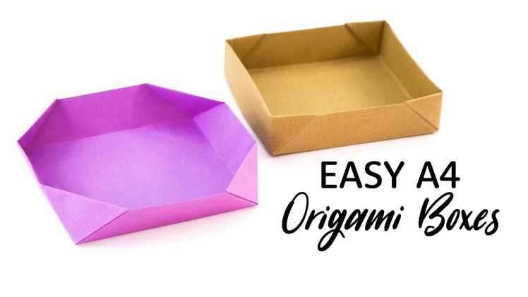 Easy Origami Box Tutorial - DIY Boxes - Paper Kawaii