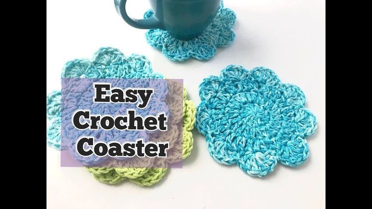 How to Crochet Easy Coaster (5 inches)