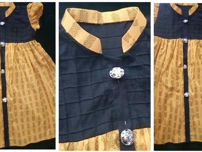 How to make 6 year girl stylish frock cutting and stitching full tutorial