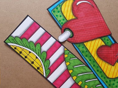 How to make a bookmark | bookmarks |unique bookmarks | book mark making | page border design