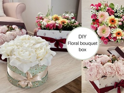 How to make a flower bouquet box, DIY flower hat box