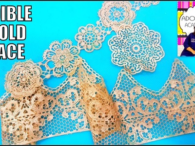 How To Make Edible Sugar Lace | Gold Lace | Video Tutorial