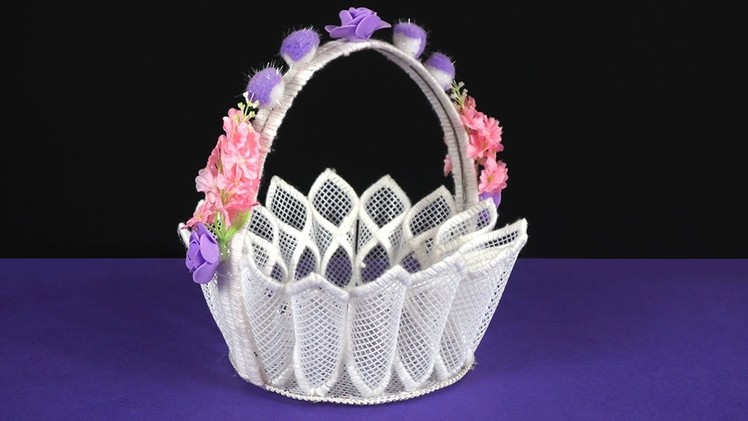 How to Make Plastic Canvas Basket - Step by Step Tutorial