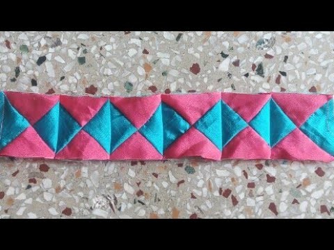 How to Make  Saree Lace or Designer Border at Home ll How to create big laces for saree ( no. 5)