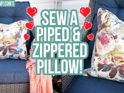 How To Sew A Throw Pillow With Piping And Zipper