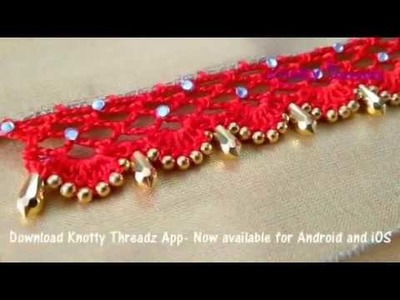 Latest Saree Kuchu Design | Crochet Saree Tassels using Beads | 6.10 | www.knottythreadz.com