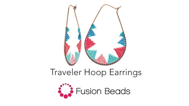 Let Katie show you how to bead the Traveler Hoop Earrings by Fusion Beads