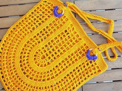 Oval File Çanta. Oval Crochet Net Bag. market Bag