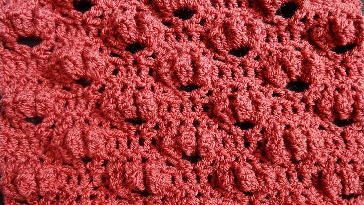 Popcorn Clusters Crochet Stitch - Right Handed Crochet Tutorial