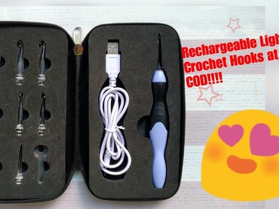 Rechargeable Lighted Crochet Hook with Interchangeable Heads Unboxing