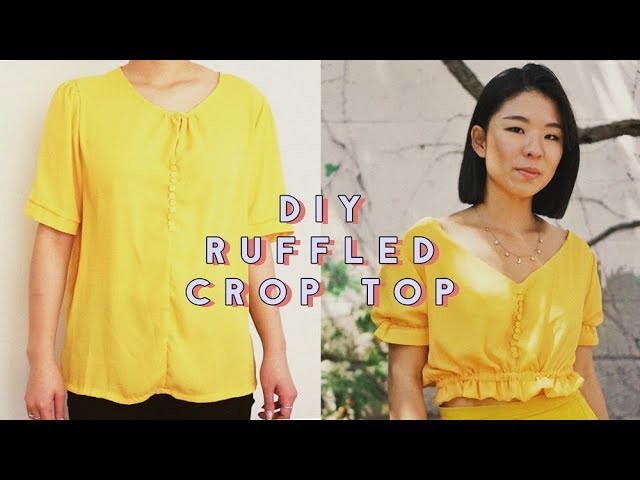 Thrift Transformation: DIY Ruffled Crop Top