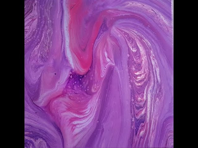 97 - Acrylic Dirty Pour - Waterfall swirl pour over a knitting dolly with swirling tilt