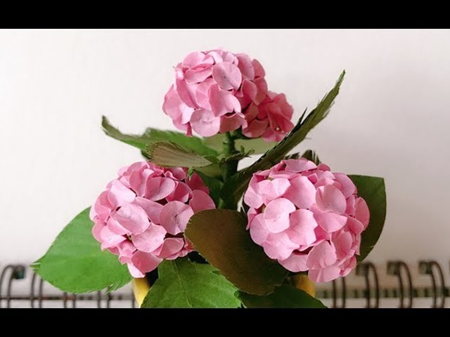 ABC TV | How To Make Miniature Hydrangea Paper Flower With Shape Punch - Craft Tutorial