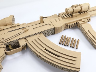 Amazing AK 47 Gun | How To Make Cardboard Gun Shoots