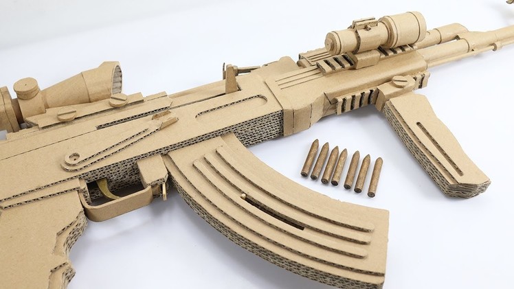 Amazing AK 47 Gun | How To Make Cardboard Gun Shoots