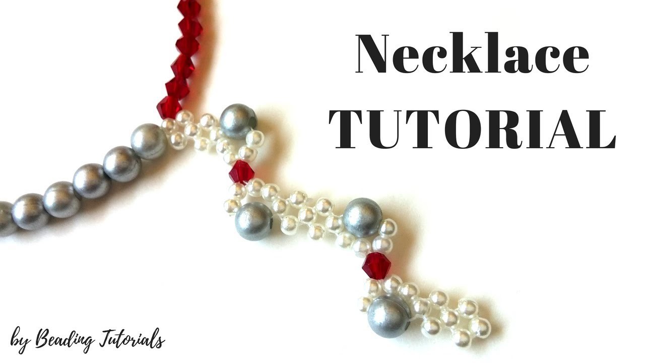Beaded Necklace. Necklace Tutorial. How to make an elegant necklace
