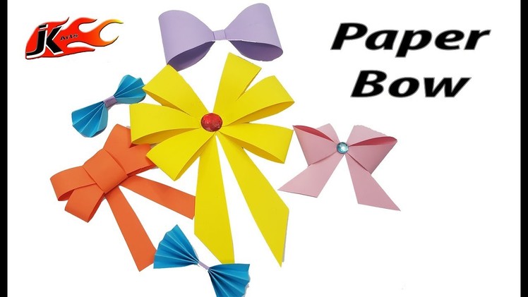 DIY 6 Easy paper bow gift wrap | How to make | JK Arts 1400 #PaperBow