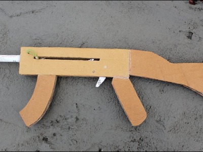 DIY Cardboard Gun - How to make a cardboard rubber band gun that shoots