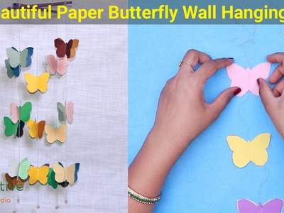 DIY - How to Make Beautiful Paper Butterfly Wall Hanging | how to make paper craft