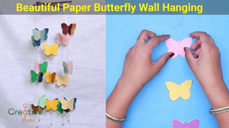 DIY - How to Make Beautiful Paper Butterfly Wall Hanging | how to make paper craft