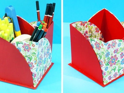 DIY Pen stand from Paper & Waste Cardboard | How to make Pen Stand. Pencil Stand | DIY Paper Crafts