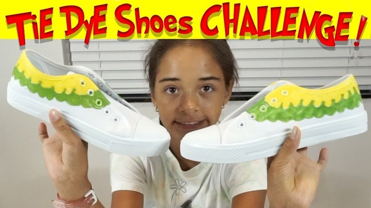 Diy TIE DYE SHOES CHALLENGE! How To Tie Dye Shoes Do It Yourself with Sarah!