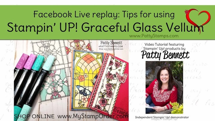 How to color and adhere Graceful Glass Vellum from Stampin' UP!