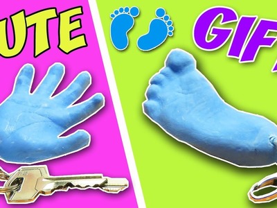 HOW TO MAKE A BABY FOOTPRINT from Silicone - Cute Gift - Baby Key Chain | aPasos Crafts DIY
