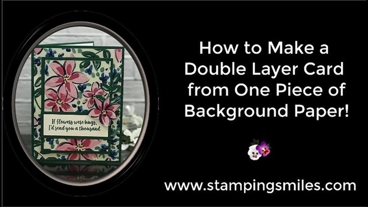 How to Make a Double Layer Card from One Piece of Background Paper