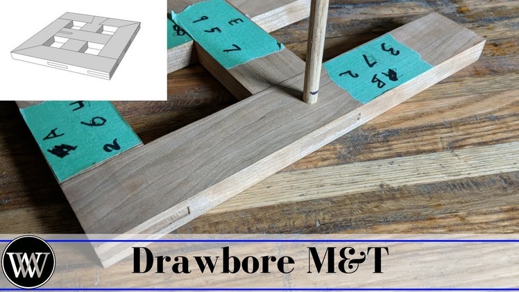 How to make a Draw Bore Mortise and Tenon - Live