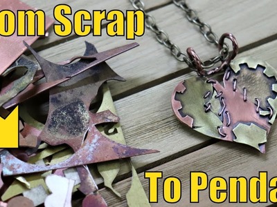 How to make a heart pendant (100% scrap copper and brass)