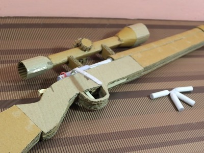 How To Make A Kar98 With SCOPE - That Shoot - Cardboard gun