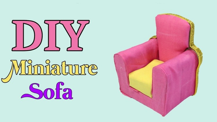 How To Make A Miniature Sofa | Best Out Of Waste | Waste Material Craft | Cardboard Craft Idea