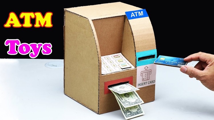 How to Make An ATM toy From Cardboard DIY at Home