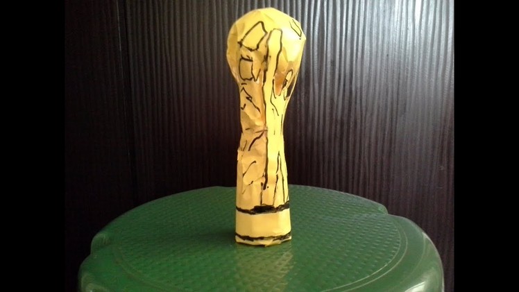 How to make an easy paper world cup trophy. (PAPER HOLDER)